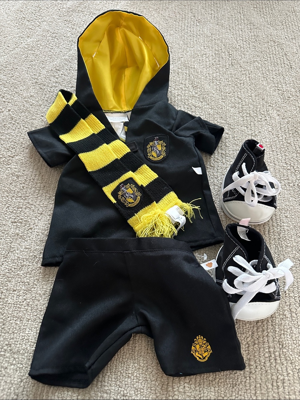 Build-A-Bear Hufflepuff uniform set